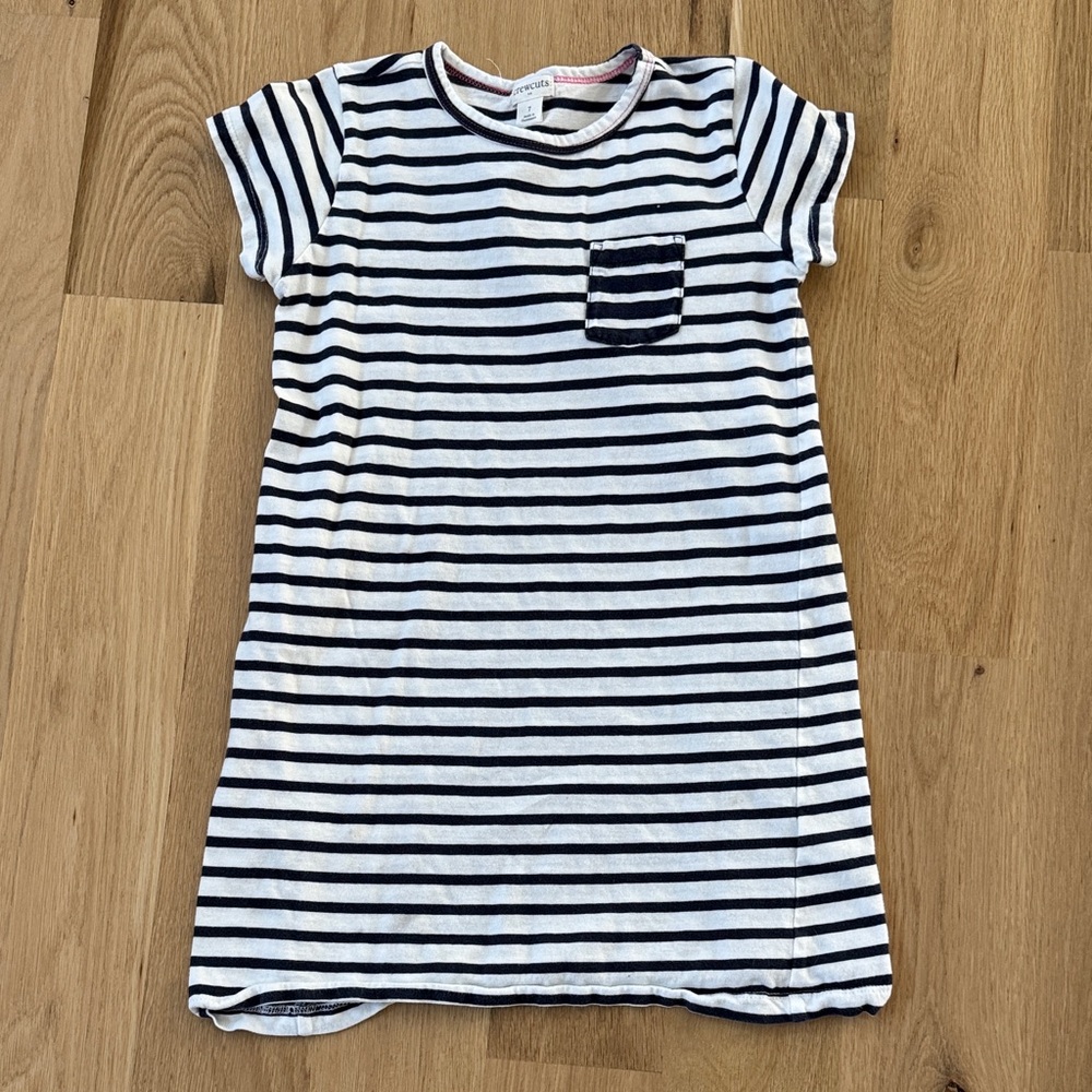 Crewcuts Navy and White Striped Kids Dress